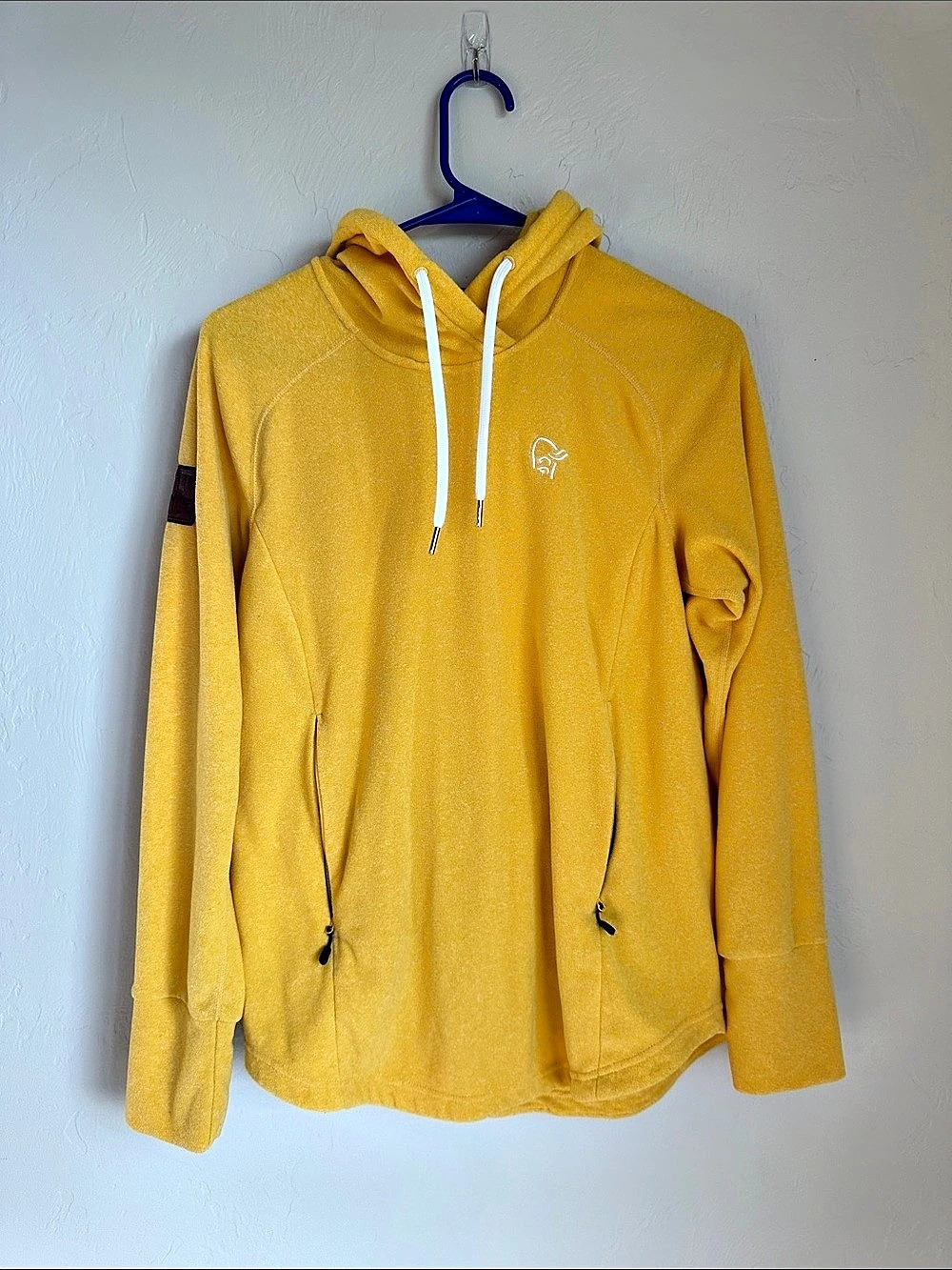 Norrona Yellow Hoodie Size Medium Like New